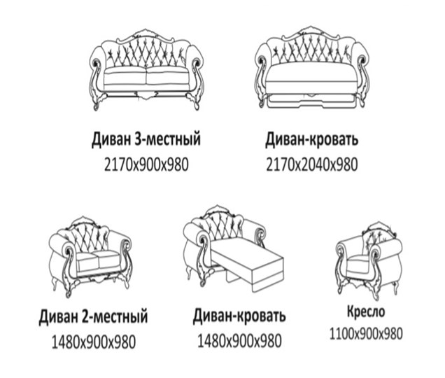Большой диван Лувр X, ДБ3 в Омске - изображение 2