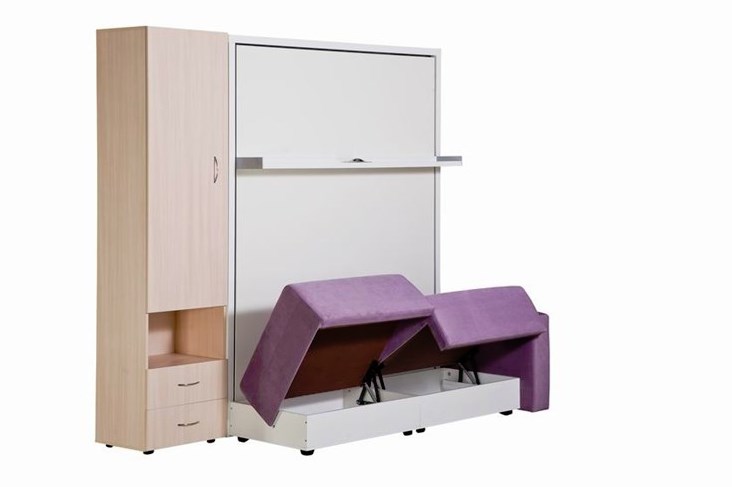 Диван Кровать-трансформер Smart (КД 1400+ШП+Пуф), шкаф правый, левый подлокотник в Омске - изображение 4