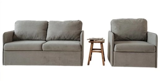 Мебельный набор Амира серый диван + кресло в Омске - изображение