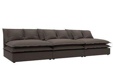 Прямой диван Лига-040 Лонг, Амур коричневый (Рогожка) в Омске