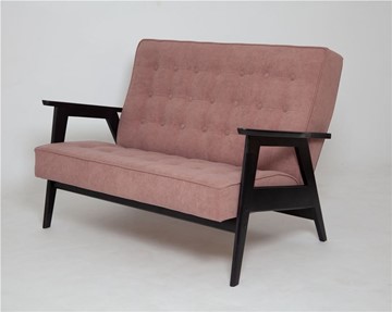 Прямой диван Ретро, двухместный (венге / RS 12 - розовый) в Омске