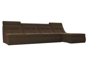 Модульный раскладной диван Холидей люкс, Коричневый (микровельвет) в Омске