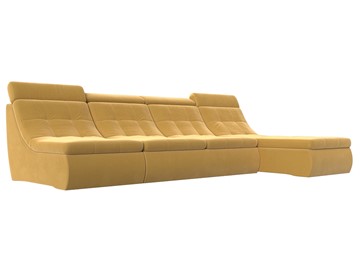 Большой модульный диван Холидей люкс, Желтый (микровельвет) в Омске