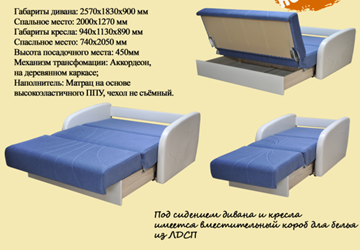Кресло-кровать Коралл 1 в Омске - предосмотр 1