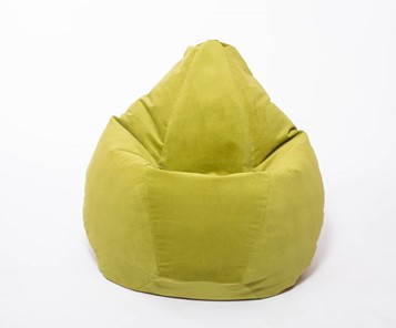 Кресло-мешок Груша малое, велюр однотон, травянное в Омске - предосмотр 1