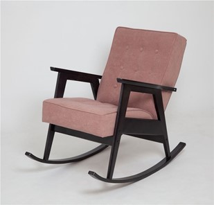 Кресло-качалка Ретро (венге / RS 12 - розовый) в Омске