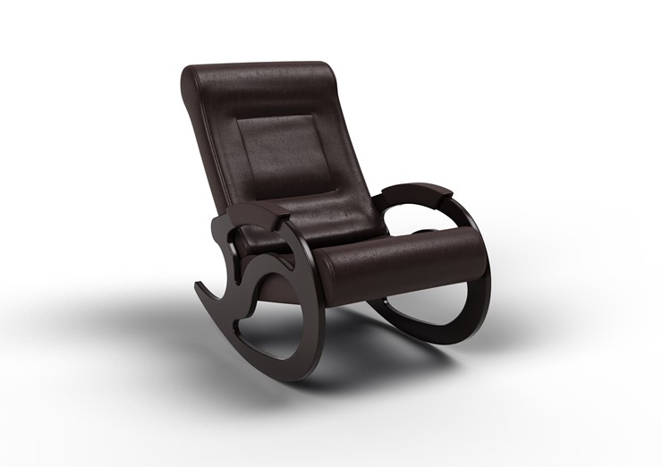 Кресло-качалка Вилла, экокожа крем 11-К-КР в Омске - изображение 1