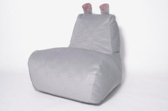 Кресло-мешок Бегемот серый в Омске - изображение