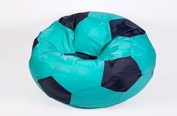 Кресло-мешок Мяч большой, бирюзово-черный в Омске