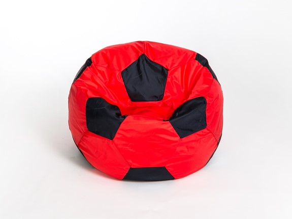 Кресло-мешок Мяч большой, красно-черный в Омске - изображение