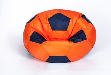 Кресло-мешок Мяч большой, оранжево-черный в Омске