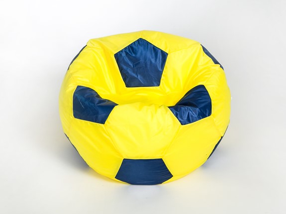 Кресло-мешок Мяч малый, желто-синий в Омске - изображение