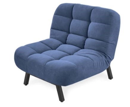 Мягкое кресло Абри опора металл (синий) в Омске - изображение 2