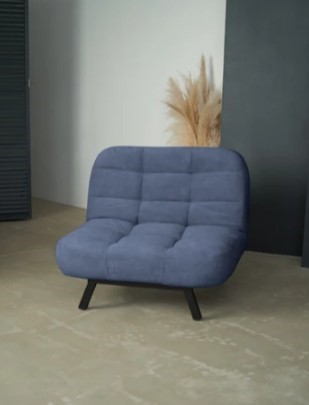 Мягкое кресло Абри опора металл (синий) в Омске - изображение 8