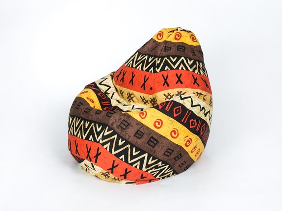 Кресло-мешок Груша среднее, жаккард, африкан в Омске - изображение