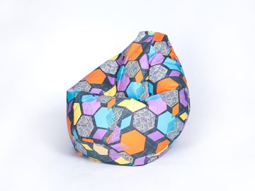 Кресло-мешок Груша малое, велюр принт, геометрия в Омске