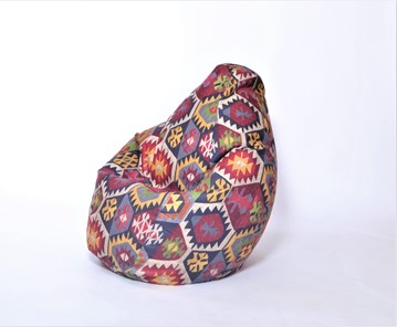 Кресло-мешок Груша малое, велюр принт, мехико графит в Омске
