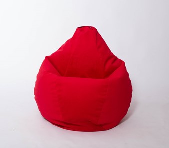 Кресло-мешок Груша большое, велюр однотон, красное в Омске - предосмотр 2