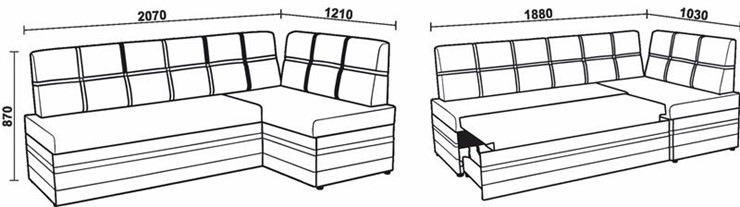 Кухонный диван НЕО КМ-06 ДУ с механизмом в Омске - изображение 5