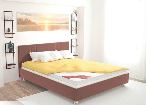 Кровать полутороспальная Вена 140х200 (с основанием) в Омске - изображение