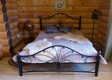 Кровать 2-спальная Фортуна 2, 1600, черный/черный в Омске