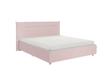 Кровать двуспальная Альба 1.6, нежно-розовый (велюр) в Омске