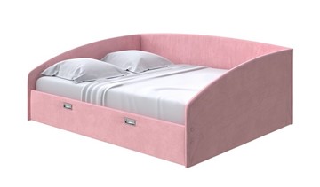 Кровать Bono 160х200, Велюр (Casa Жемчужно-розовый) в Омске