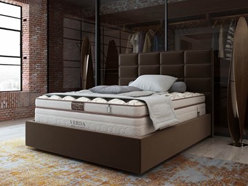 Двуспальная кровать Chocolate Compact/Island M 160х200, Микровелюр (Manhattan Лесной каштан) в Омске
