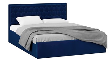 Кровать в спальню с подъемным механизмом Порто (Велюр Confetti Blue) без заглушины в Омске