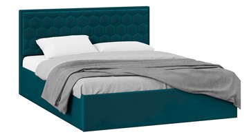 Кровать спальная с подъемным механизмом Порто (Велюр Confetti Izumrud) без заглушины в Омске
