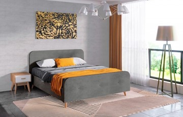Кровать двуспальная Сиерра 1600 (без основания) Торонто серый в Омске - предосмотр 1