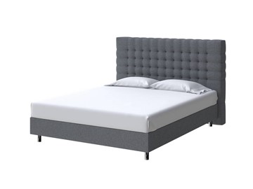Спальная кровать Tallinn Boxspring Standart 160х200, Рогожка (Savana Grey (серый)) в Омске