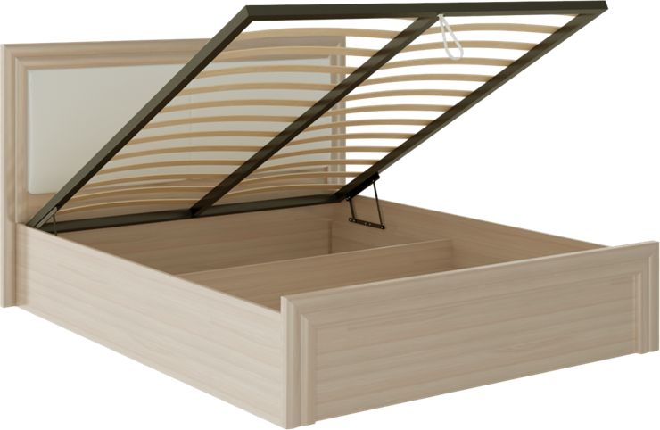Кровать с механизмом 2-спальная Глэдис М32 (Шимо светлый/Белый текстурный) в Омске - изображение 1
