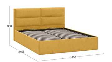 Кровать с механизмом Глосс Тип 1 (Микровелюр Wellmart Yellow) в Омске - предосмотр 1