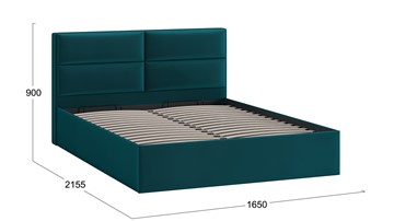 Кровать с механизмом двуспальная Глосс Тип 1 (Велюр Confetti Izumrud) в Омске - предосмотр 1