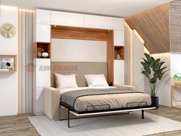 Кровать-шкаф с диваном Аделина 1400х2000 в Омске