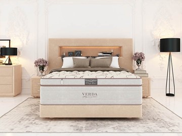 Кровать двуспальная Smart Compact/Podium M 160х200, Флок (Велсофт Бежевый) в Омске