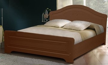 Полуторная кровать Ивушка-5 2000х1200 с высоким изножьем, цвет Итальянский орех в Омске