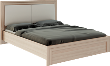 Кровать 2-спальная Глэдис М31 (Шимо светлый/Белый текстурный) в Омске