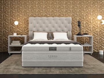 Спальная кровать Cloud Compact/Basement 180х200, Флок (Велсофт Серый) в Омске