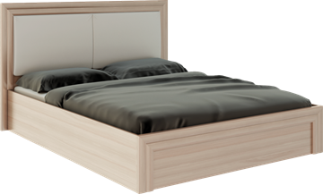 Кровать с механизмом 2-спальная Глэдис М32 (Шимо светлый/Белый текстурный) в Омске