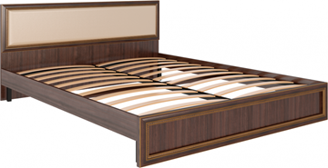 Кровать Беатрис М10 с мягким изголовьем (Орех Гепланкт) в Омске