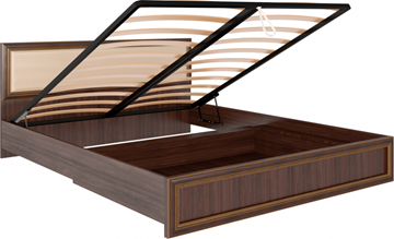 Кровать с механизмом 2-спальная Беатрис М11 с мягким изголовьем (Орех Гепланкт) в Омске