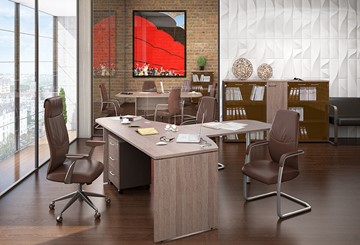 Офисный комплект мебели Xten для двух сотрудников с тумбочками в Омске - предосмотр 2