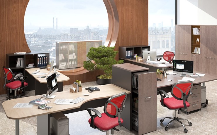Офисный комплект мебели Xten для двух сотрудников с тумбочками в Омске - изображение 5