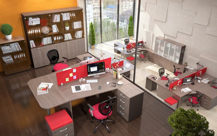 Офисный комплект мебели Xten для двух сотрудников с тумбочками в Омске - изображение 3