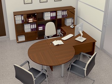 Набор мебели в офис Комфорт №2 (французский орех) в Омске