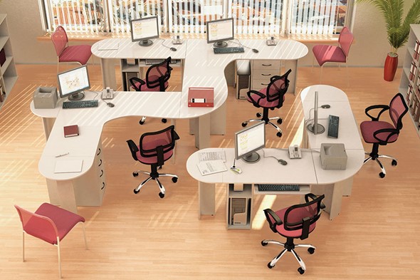 Мебель для персонала Классик для 5 сотрудников в Омске - изображение