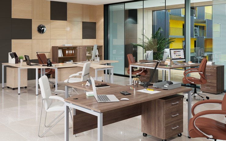 Офисный набор мебели Xten S 1 - один стол с приставным брифингом в Омске - изображение
