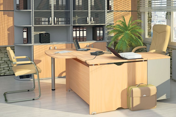 Офисный набор мебели Милан для руководителя отдела в Омске - изображение